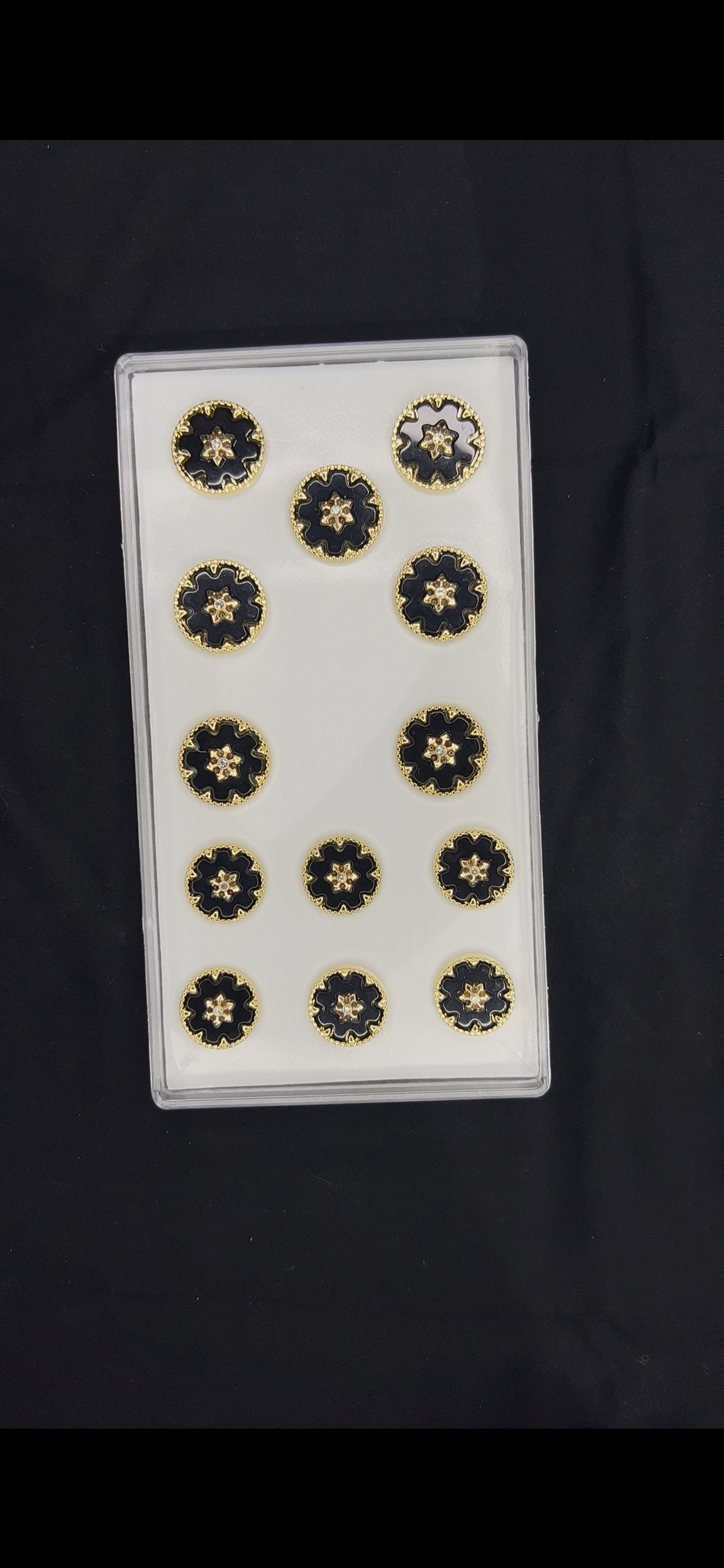 Ceramic Black Sherwani/Jodhpuri Buttons