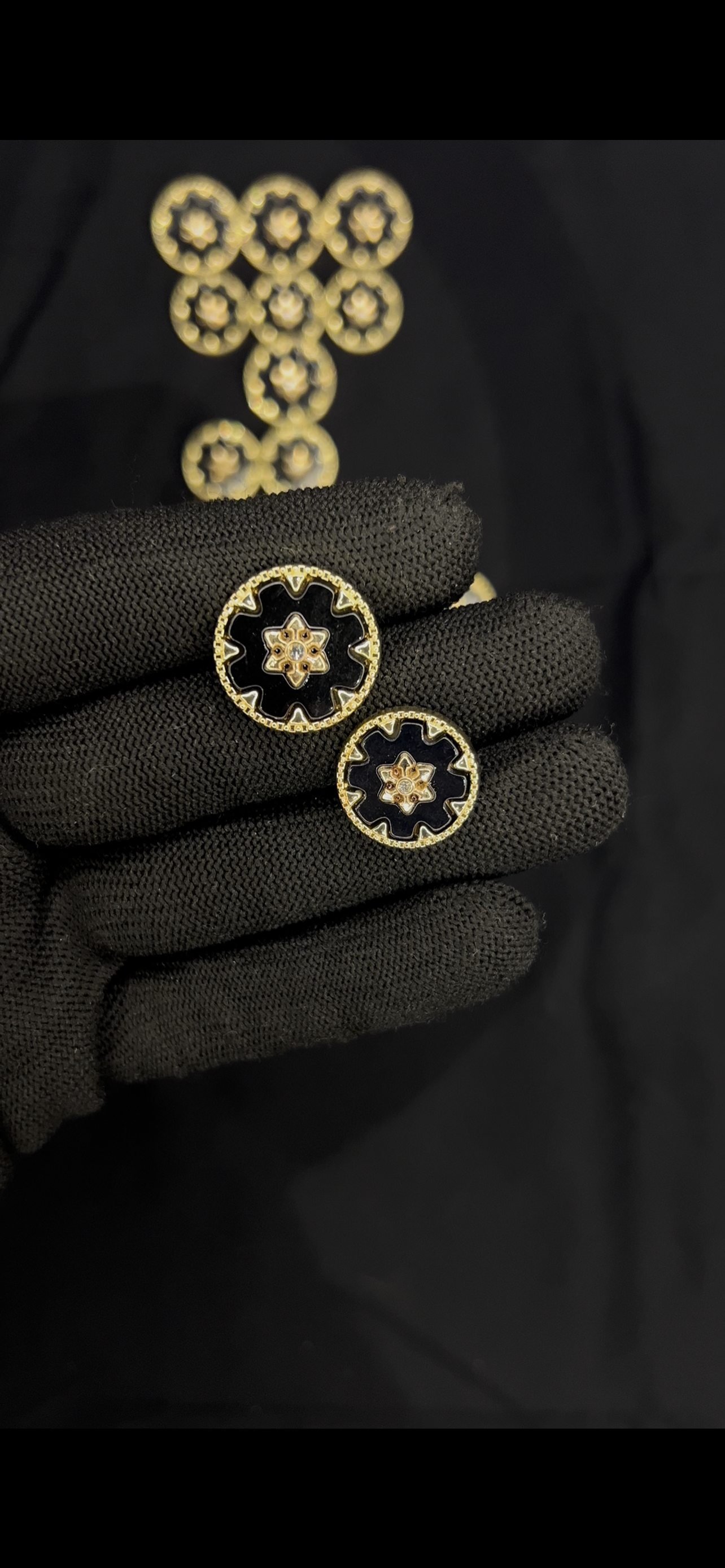 Ceramic Black Sherwani/Jodhpuri Buttons