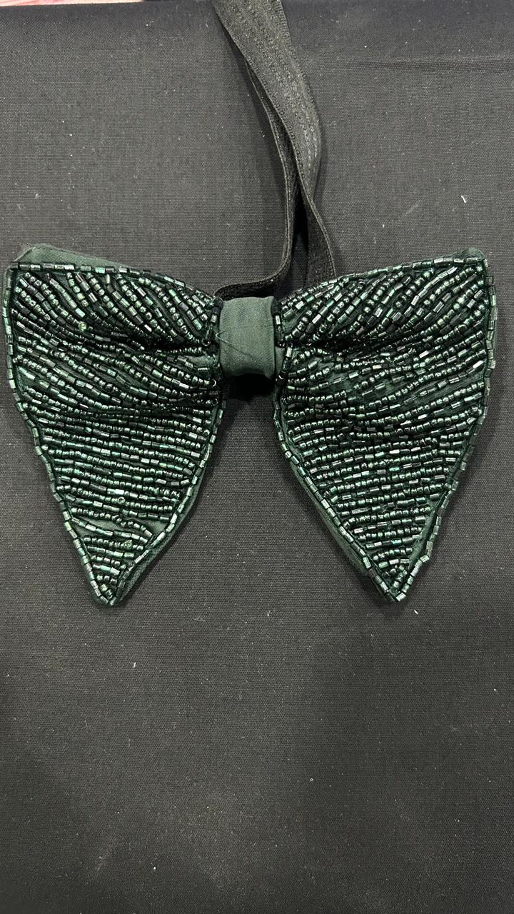 Hand Work Butterfly Bow-Tie Green