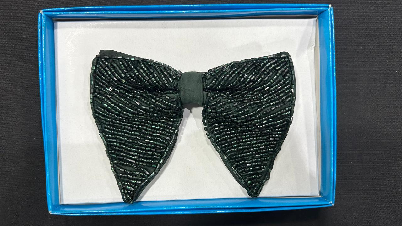 Hand Work Butterfly Bow-Tie Green