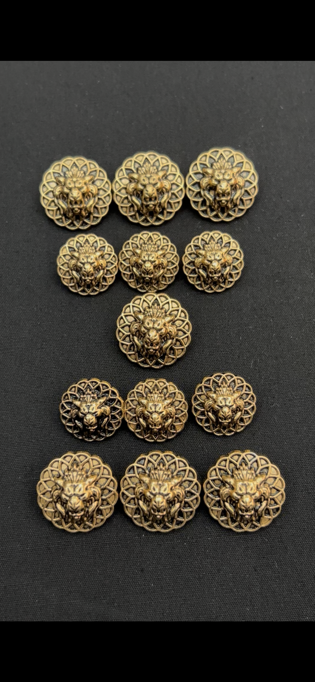 Vintage Jaguar Faced Sherwani / Jodhpuri Buttons