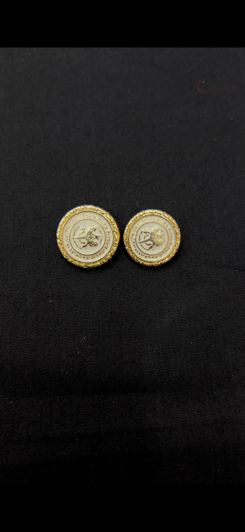 Emblem Gold-White Sherwani/Jodhpuri Buttons