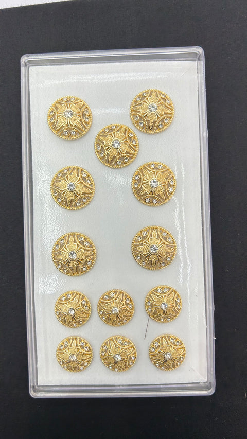 Engraved Gold Sherwani/jodhpuri Metallic Buttons