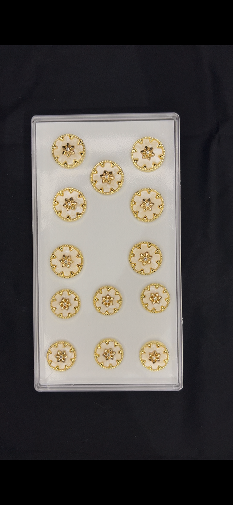 Mother Of Pearl Gold Sherwani/Jodhpuri Buttons