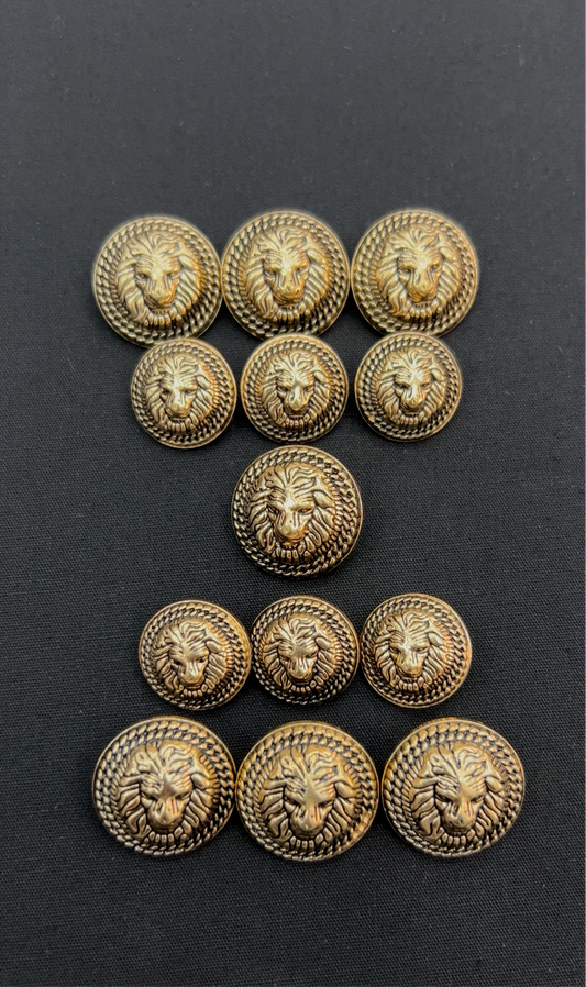 Vintage Lion Faced Sherwani / Jodhpuri Buttons