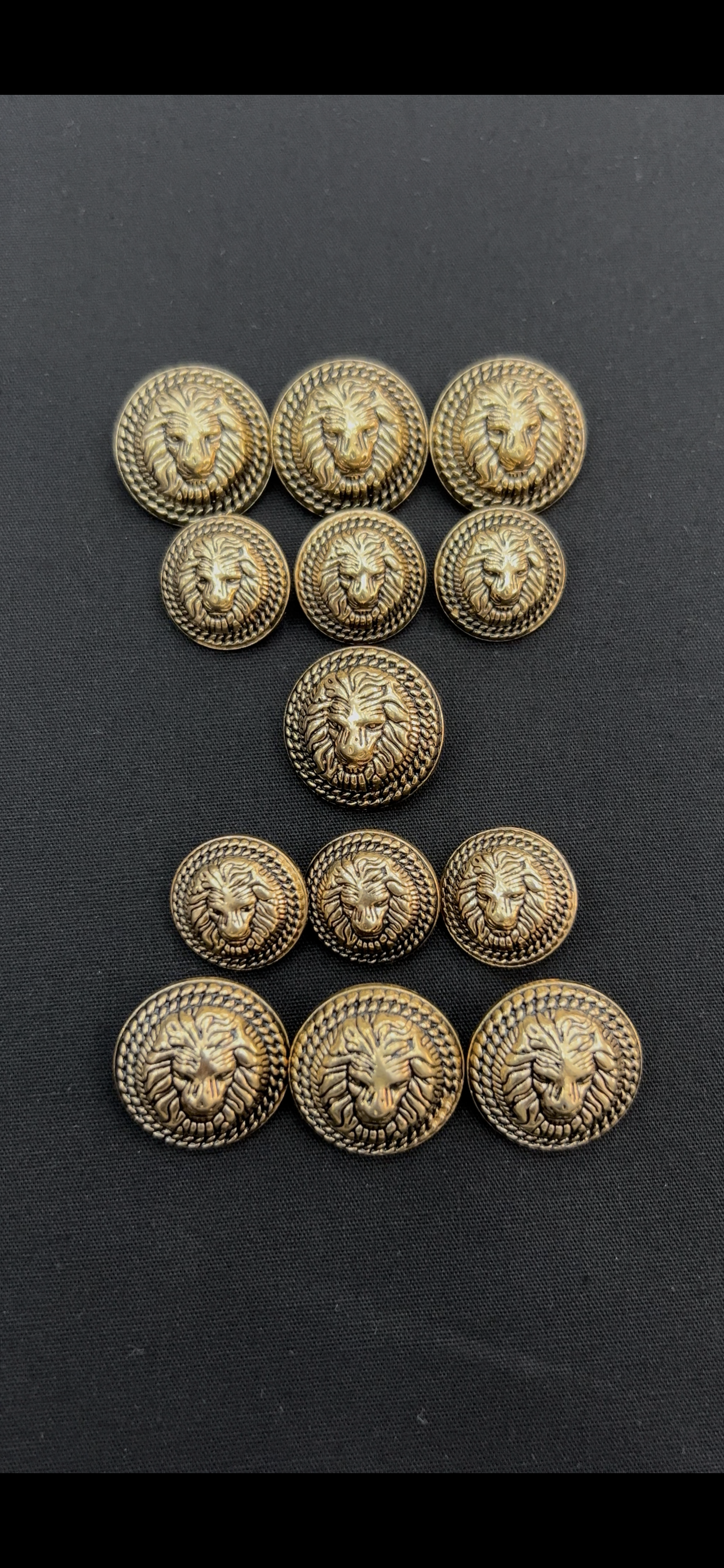 Vintage Lion Faced Sherwani / Jodhpuri Buttons