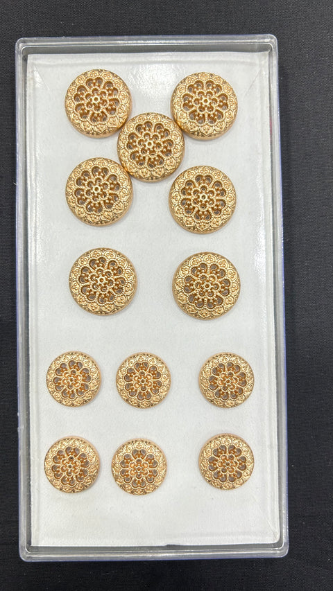 Engraved Rose Gold Matte Sherwani/Jodhpuri Metallic Buttons