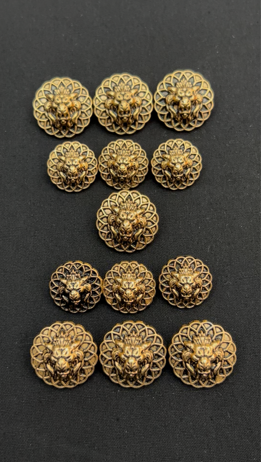 Vintage Jaguar Faced Sherwani / Jodhpuri Buttons