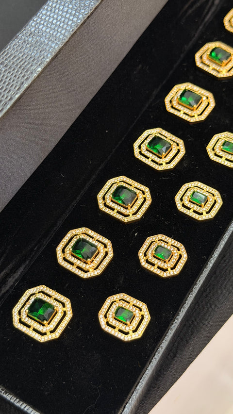 Traditional emerald Stone Sherwani/Jodhpuri Buttons