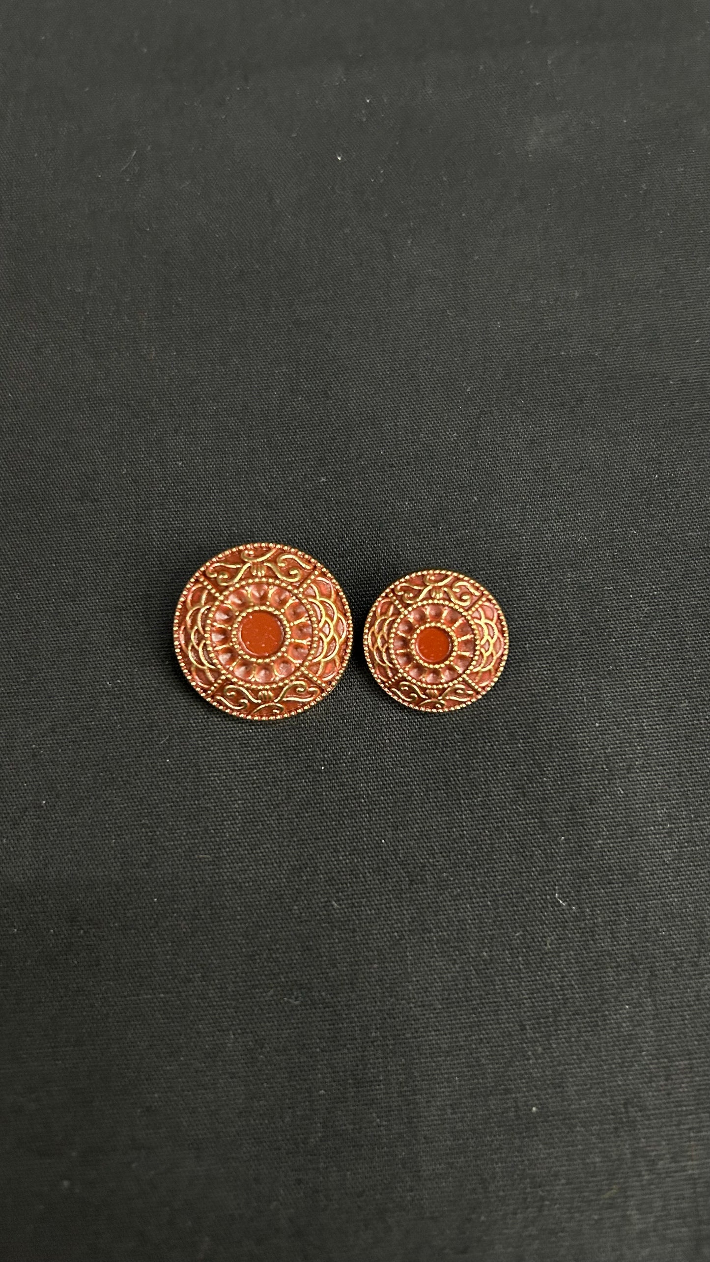 Matte Red Antique Sherwani/Jodhpuri  Metallic Buttons’s