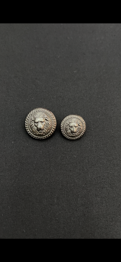 Gunmetal Lion Faced Sherwani / Jodhpuri Buttons