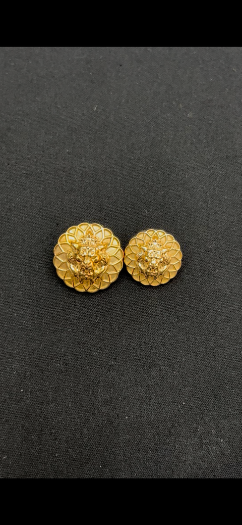 Jaguar Faced Gold Sherwani / Jodhpuri Buttons