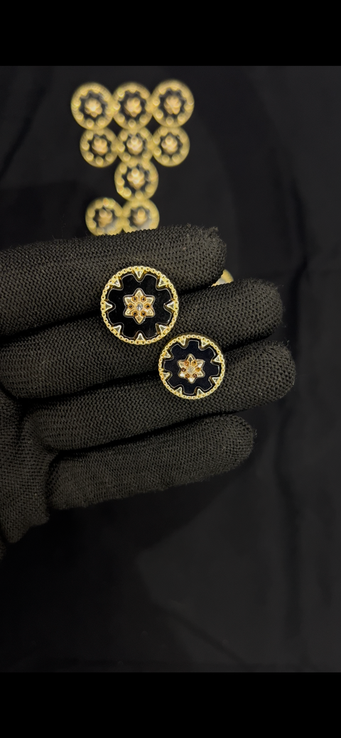 Ceramic Black Sherwani/Jodhpuri Buttons