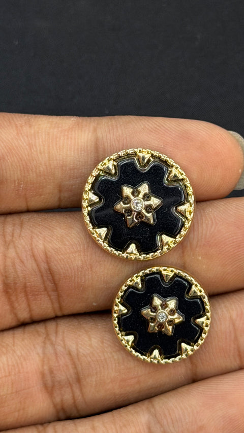 Ceramic Black Sherwani/Jodhpuri Buttons