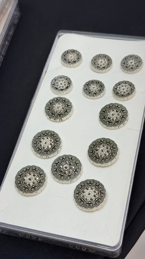 Titanium Spike Sherwani/Jodhpuri Buttons