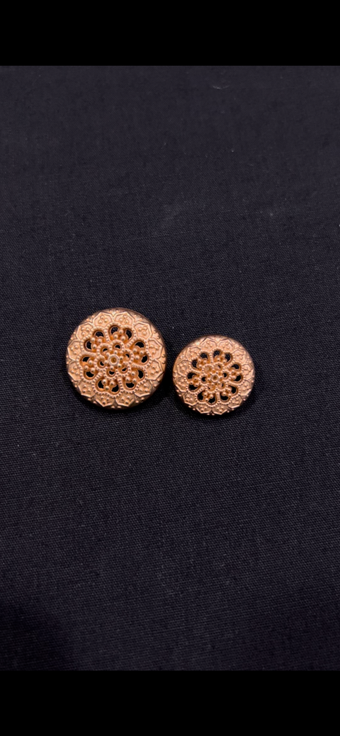 Engraved Rose Gold Matte Sherwani/Jodhpuri Metallic Buttons