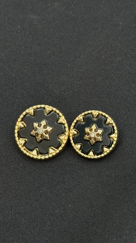 Ceramic Black Sherwani/Jodhpuri Buttons