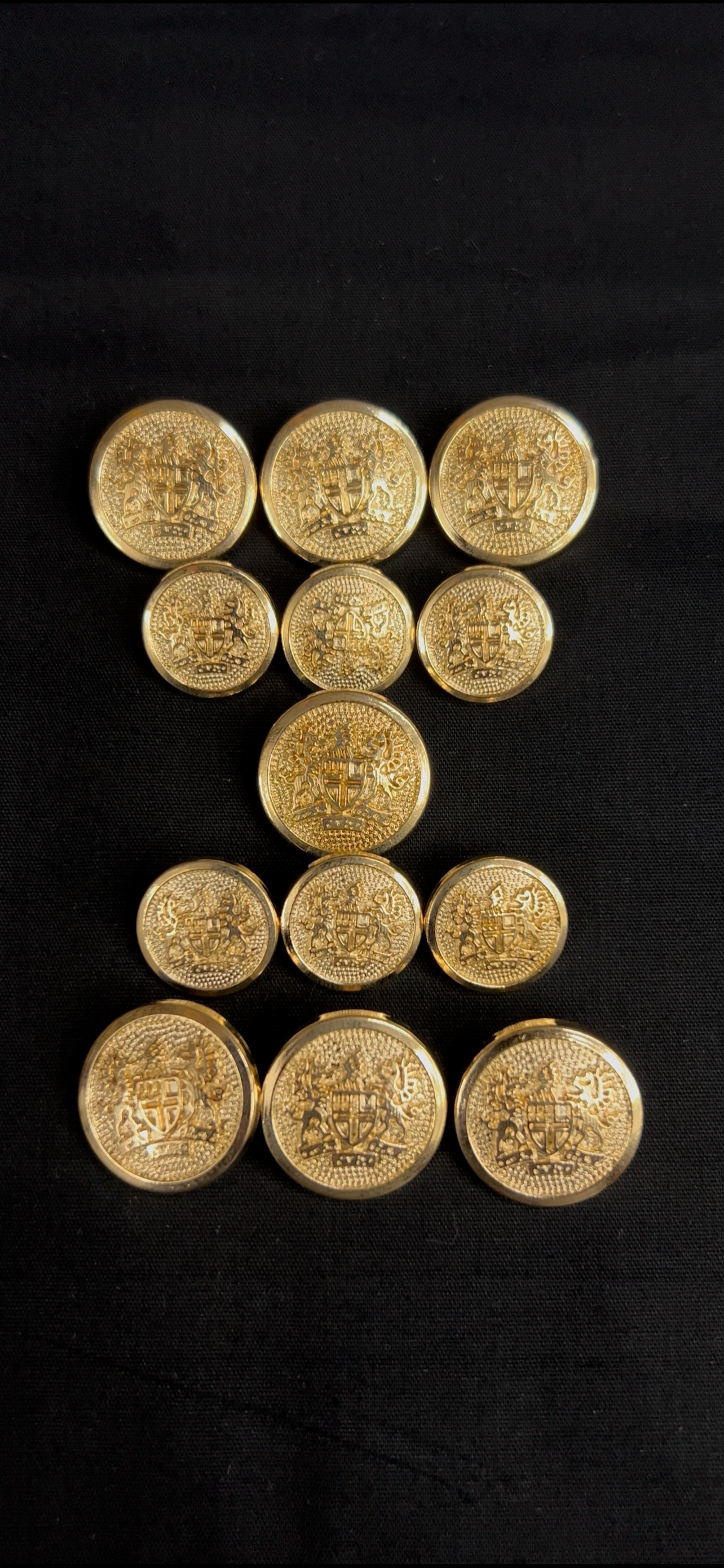 British Era Golden Sherwani/Jodhpuri Metallic Buttons