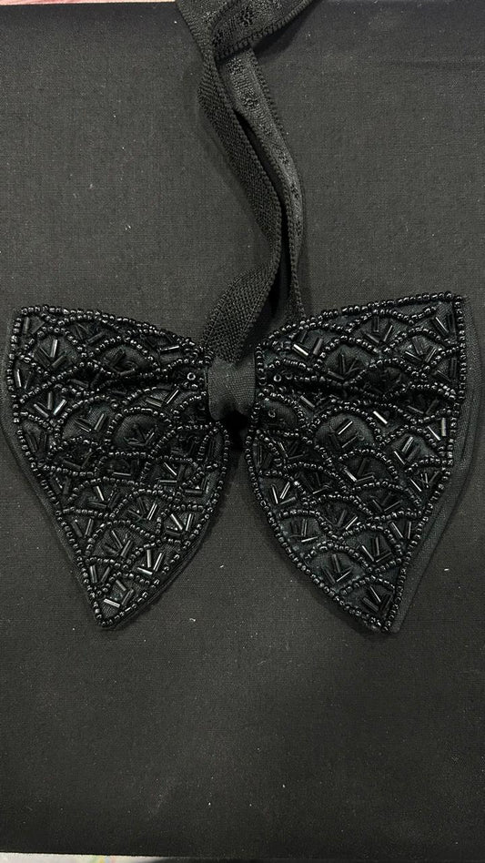 Hand Work Butterfly Bow-Tie Black