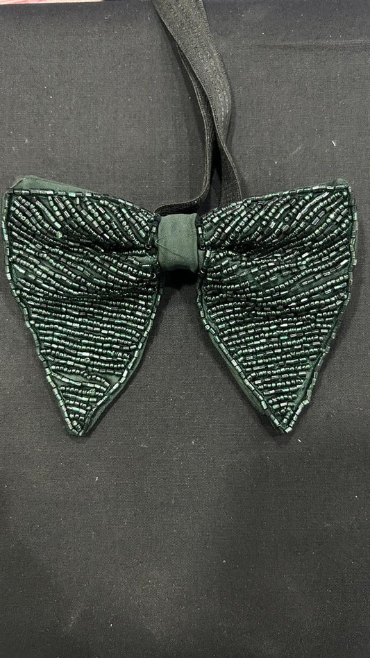 Hand Work Butterfly Bow-Tie Green