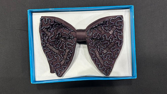 Hand Work Butterfly Bow-Tie Wine