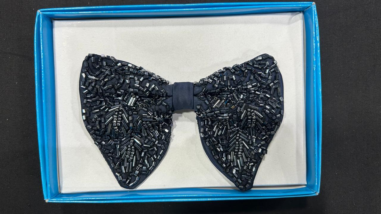 Hand Work Butterfly Bow-Tie Blue