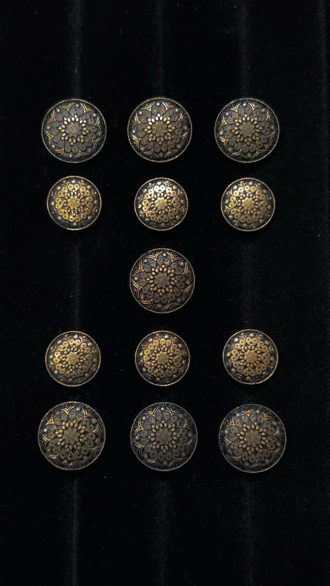 Royal Saga Noir Sherwani / Jodhpuri Buttons