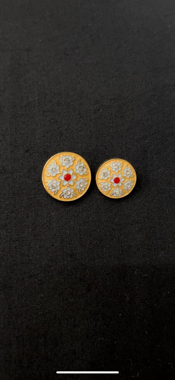 Meenakari Peach Sherwani/Jodhpuri Metal Button